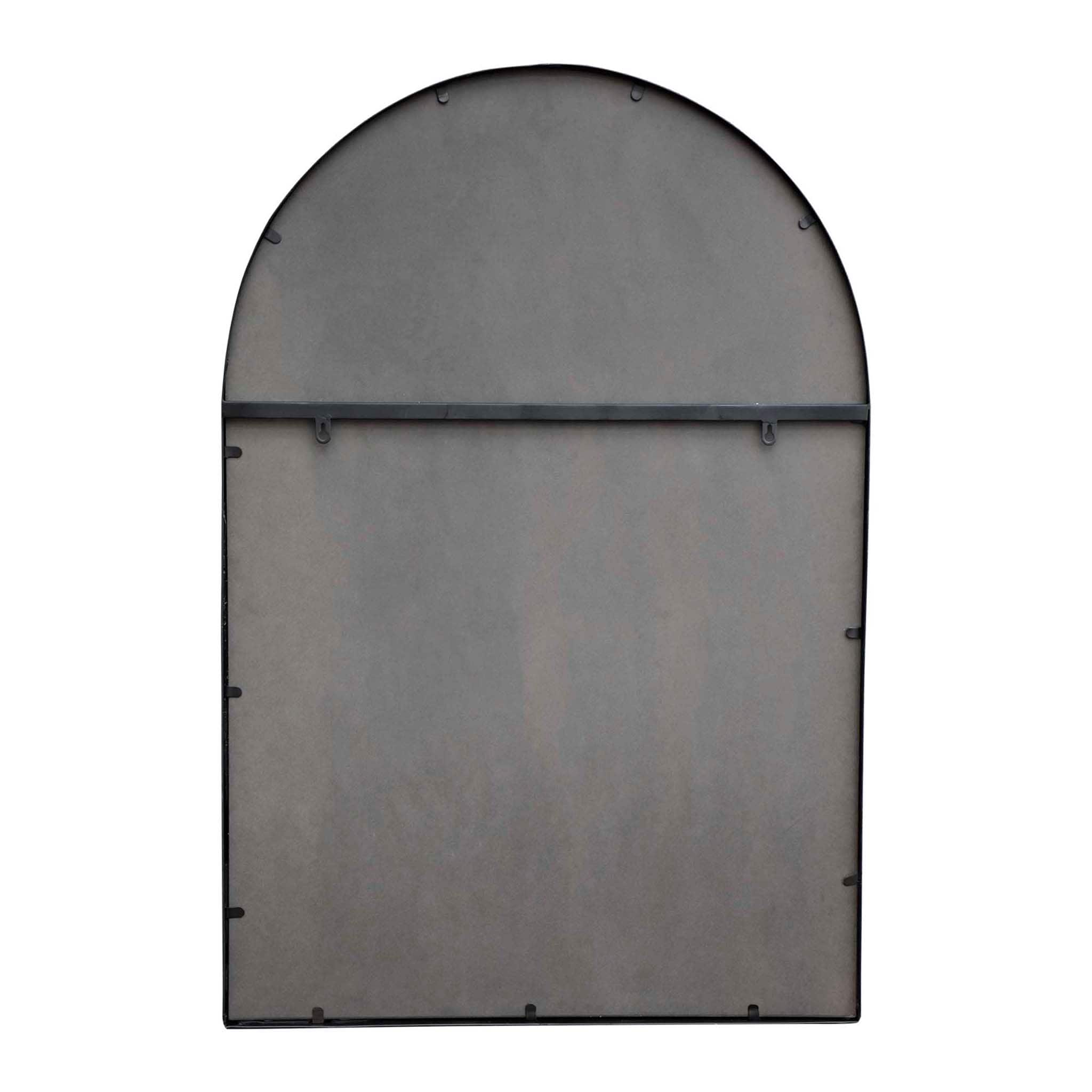 Black Arched Window Mirror with Metal Frame, Cathedral Mirror for Living Room,Bedroom