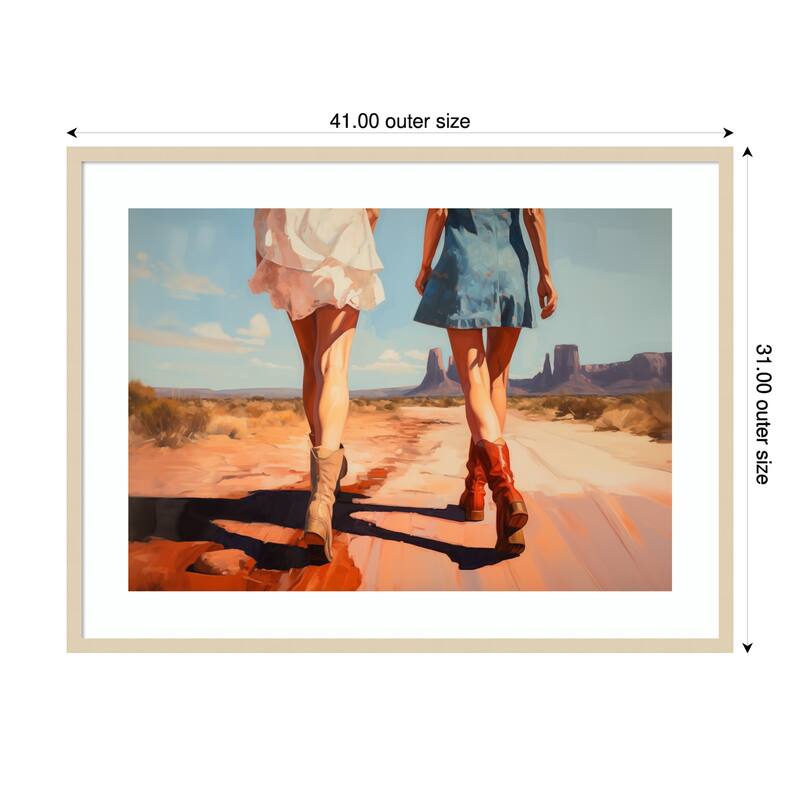A Walk In the Desert by Andreas Magnusson Wood Framed Wall Art Print