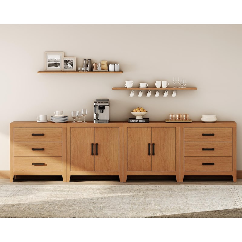 WAMPAT Buffet Cabinet with Drawers & Doors