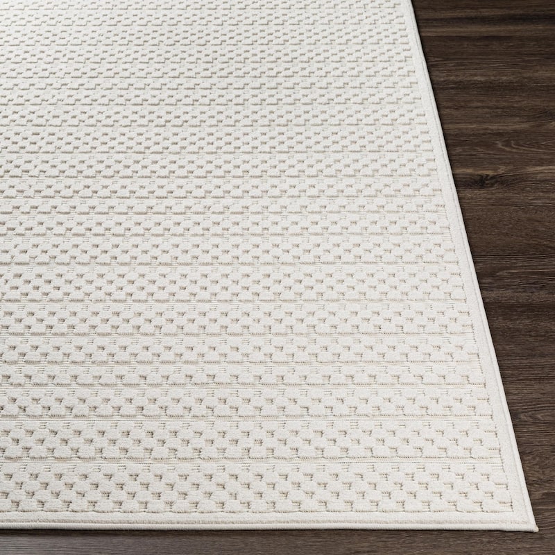 Livabliss Greenwich Minimalist Checkered Indoor / OutdoorArea Rug