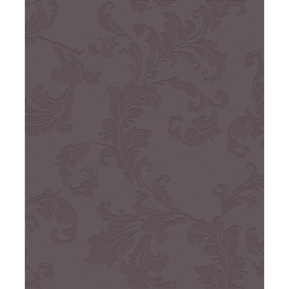 Galerie Wallcoverings Emporium 3D Embossed Floral Acanthus Trail Non-woven Glitter Wallpaper Roll