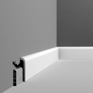 Orac Decor Polystyrene Baseboard Moulding, Primed White. Length: 78in ...