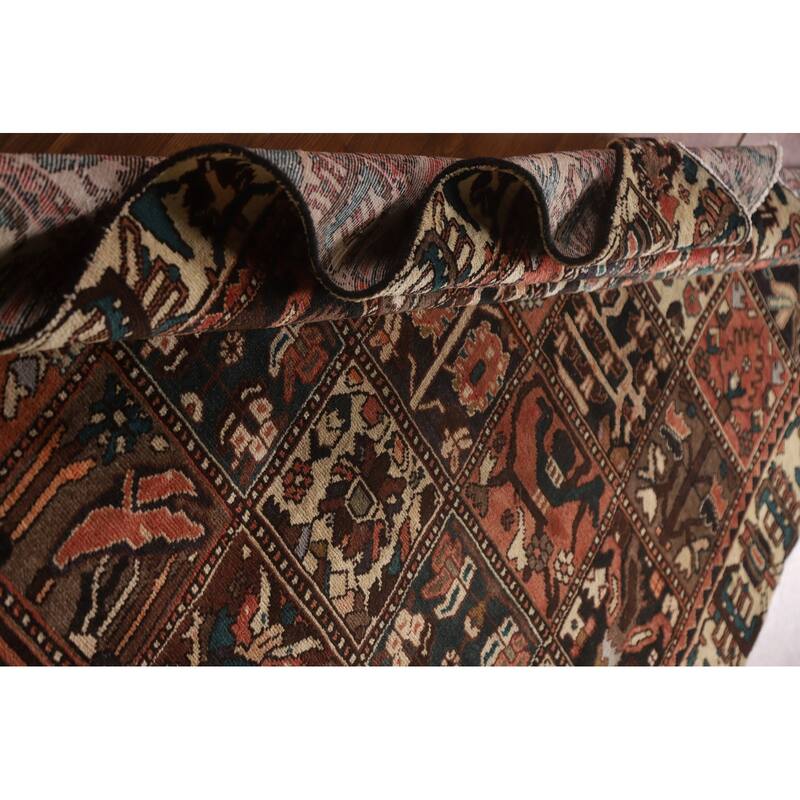 Garden Design Bakhtiari Persian Vintage Area Rug Handmade Wool Carpet - 5'0"x 9'0"