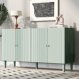 Modern MDF Sideboard with Adjustable Shelves & Sleek Design for Dining Room or Living Room Storage