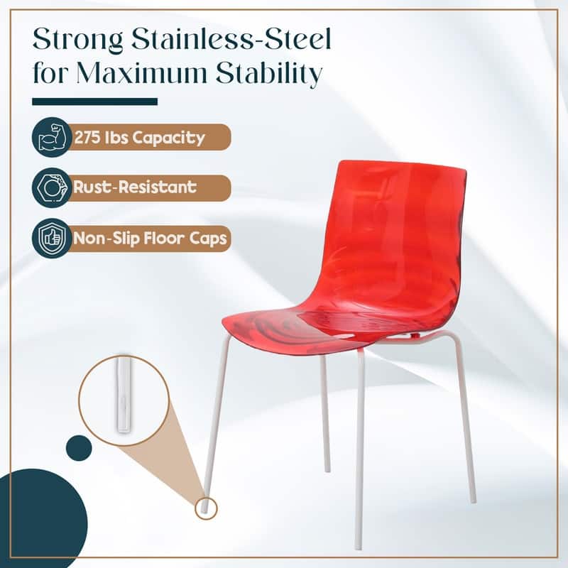 ABS Plastic Dining Chair with Stainless Steel Base Astor Series