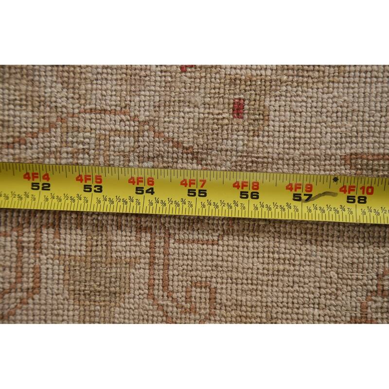 Hand Knotted Oriental 100% Wool Carpet Traditional Floral Greys & Charcoal Chobi-Peshawar Runner Rug - 20' 5'' X 2' 7''