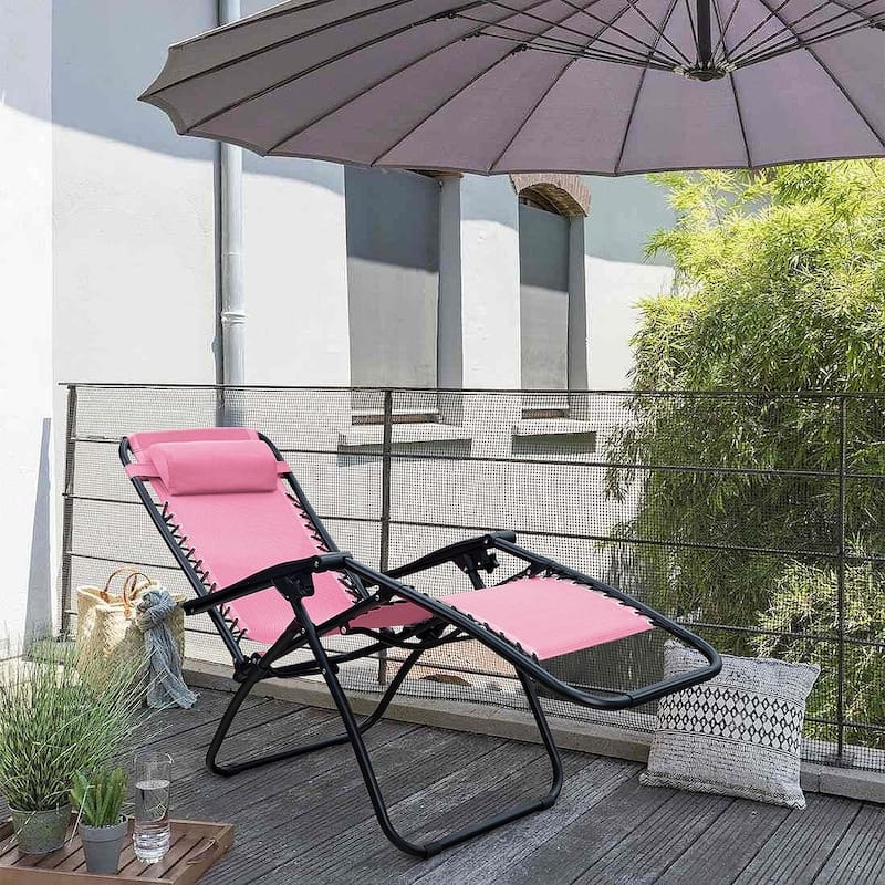 Homall Patio Zero Gravity Chair Lawn Lounge Chair with Pillow Set of 2