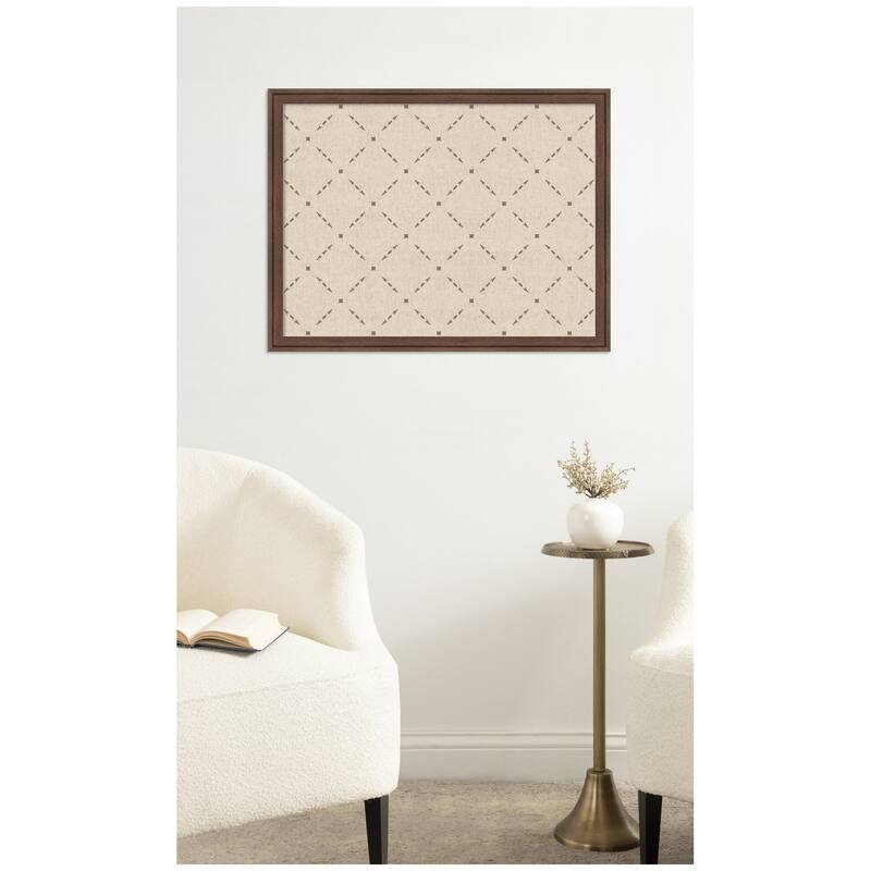 Kate and Laurel Pinboard Green Lattice Print