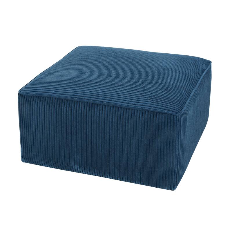 Roomfitters Square Upholstered Ottoman Coffee Table with Modern Low Profile Design