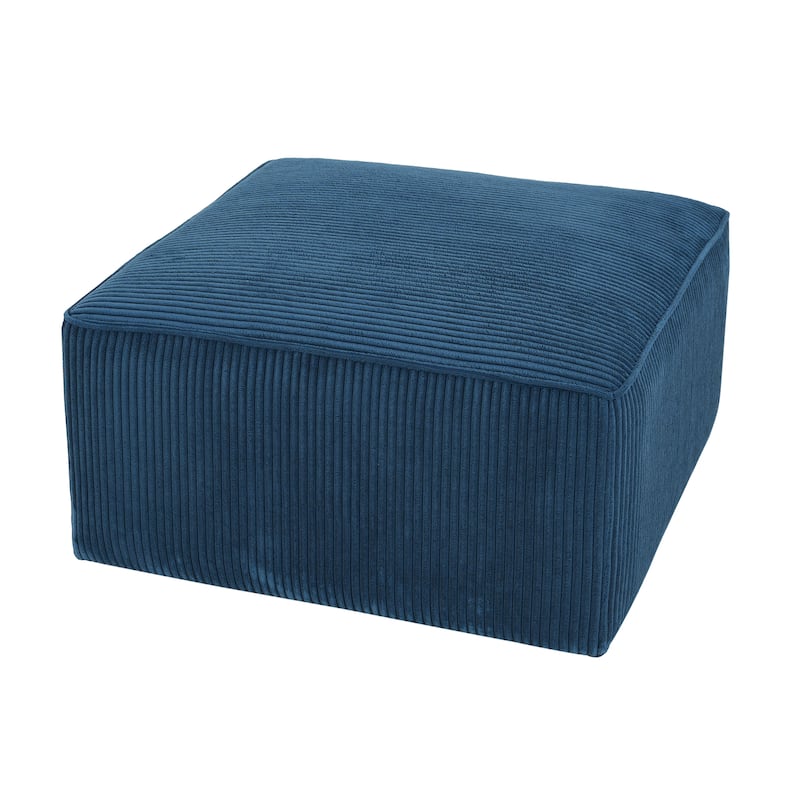 Upholstered Square Ottoman - Fabric Footstool