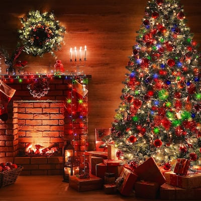 2 Pack Incandescent Christmas Lights, Total 69.6ft 300 Count Mini Xmas Tree Lights - 2PCS