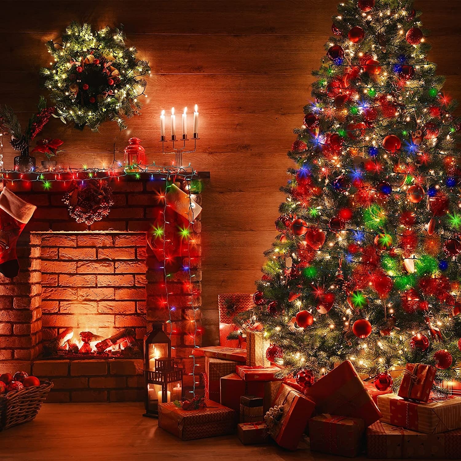 2 Pack Incandescent Christmas Lights Total 69.6ft 300 Count Mini Xmas Tree Lights 2PCS