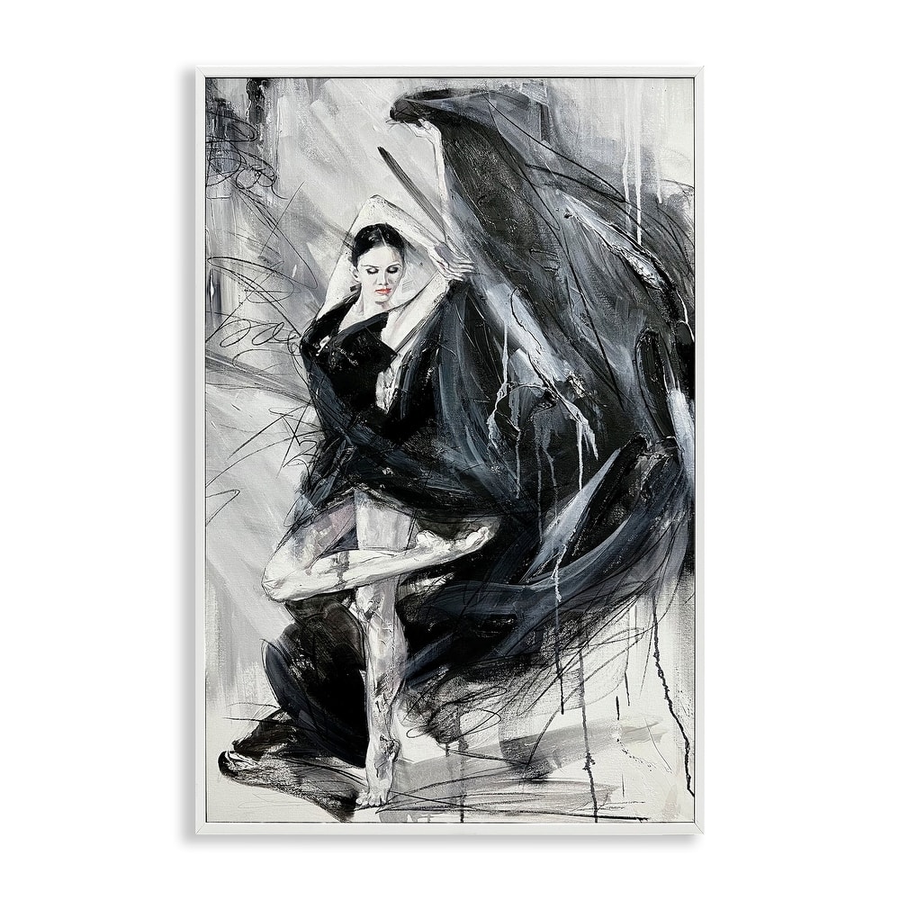 Stupell Elegant Dancer Abstract Framed Giclee Art Design By Lucille Lee