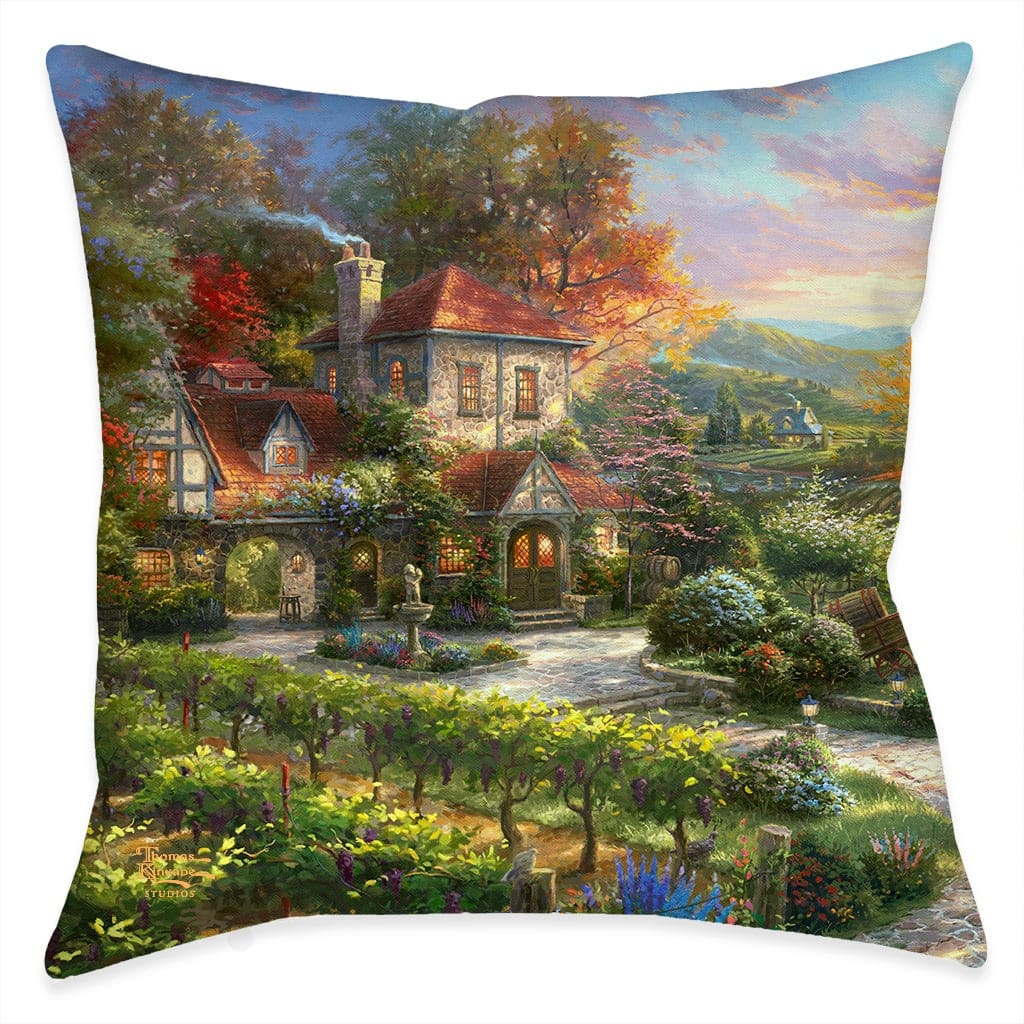 Thomas Kinkade Wine Country Living Indoor Decorative Pillow by Laural ...