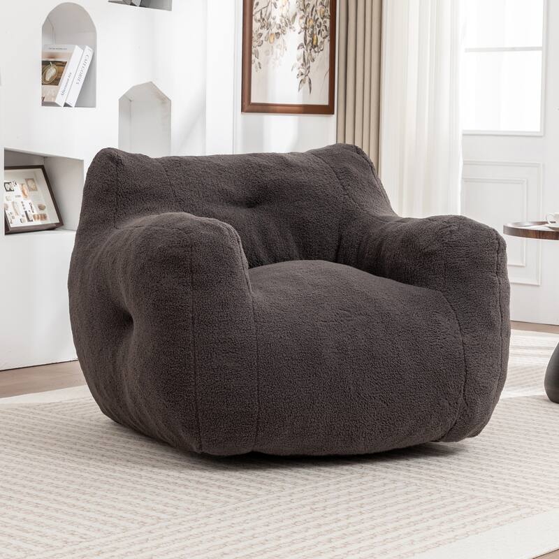 Bean Bag Chair, Bean Bag Sofa Chair with Armrests Stuffed High-Density Foam, Lazy Sofa Comfy Chairs BeanBag Chair