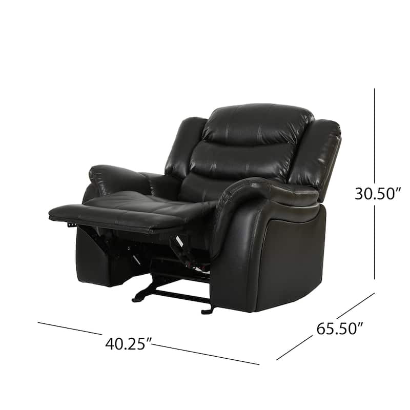 Hawthorne PU Leather Glider Recliner Chair by Christopher Knight Home