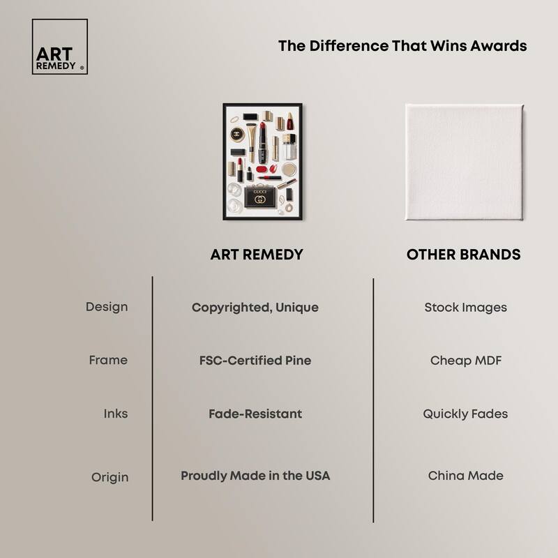 Luxury Makeup Collection II Canvas by Art Remedy