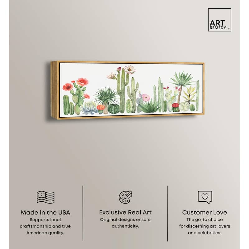 Cactus Over Doors II Panoramic Canvas by Art Remedy