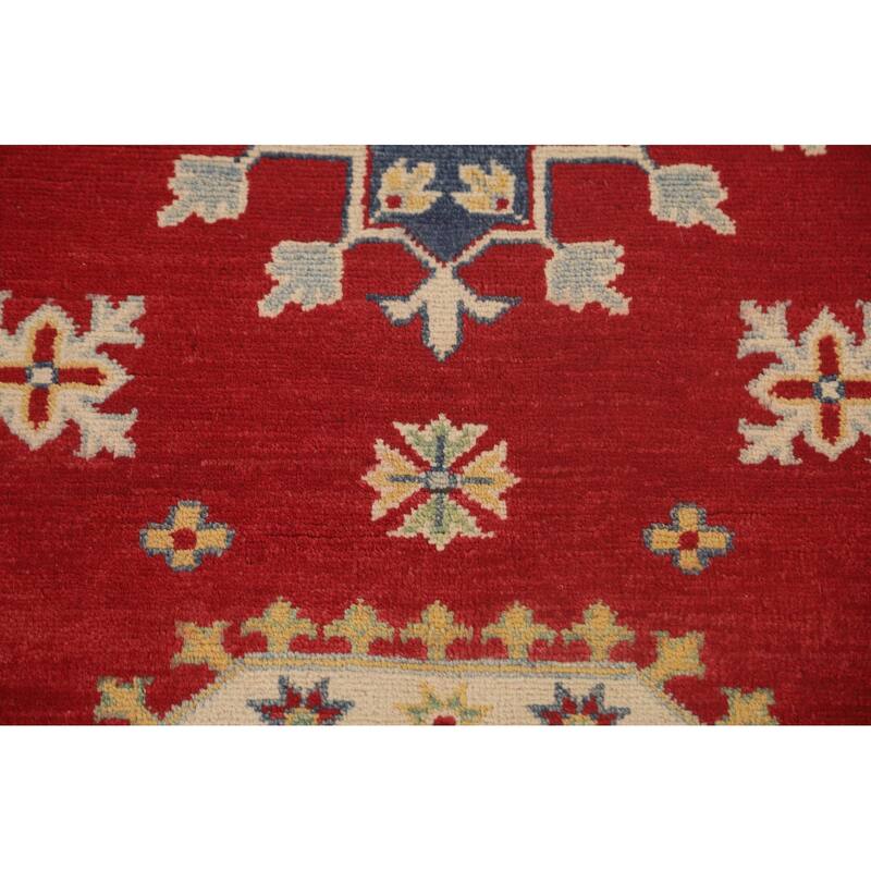 Red Kazak Area Rug Hand-Knotted Traditional Wool Carpet - 8'10"x 11'8"