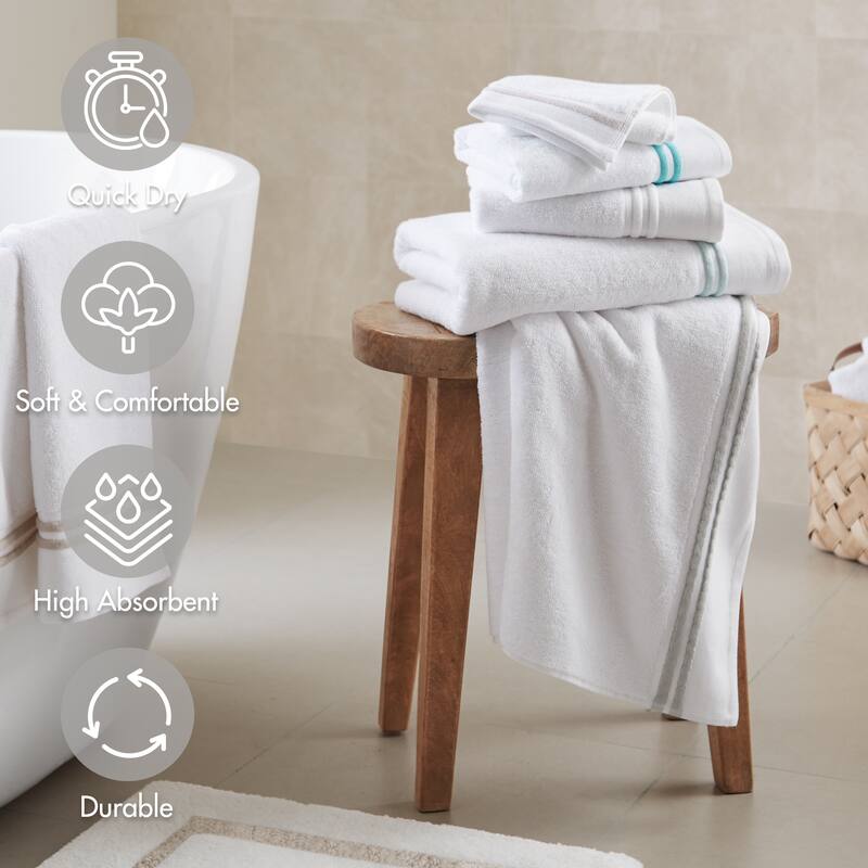 Madison Park Roan Border 6 Piece Towel Set