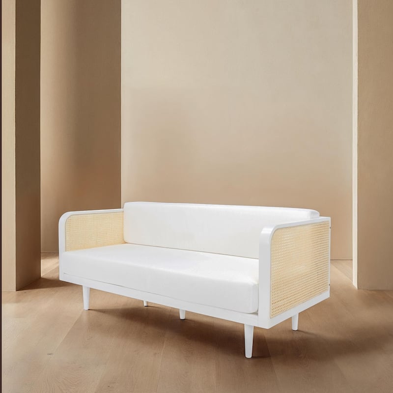 SAFAVIEH Couture Petroski French Cane Sofa - 75"W x 33"D x 31"H