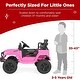 preview thumbnail 2 of 3, 12V Kids Ride On Truck with Remote Control, Spring Suspension - Pink