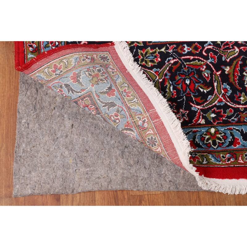 Traditional Floral Kashan Turkish Rug Medallion Machine-Made Carpet - 9'7" x 13'3"
