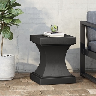 Athena Outdoor Modern Lightweight Concrete Side Table by Christopher Knight Home