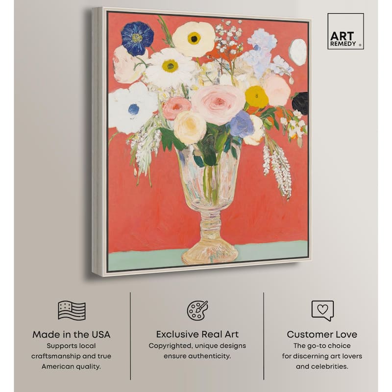 Anemones in a Vase II Canvas by Art Remedy