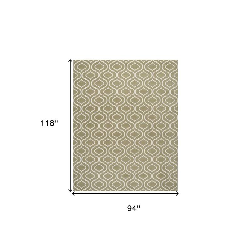 Jicu Power Loomed Non Skid Stain Resistant Area Rug By HomeRoots - 118' X '94' X '0.5