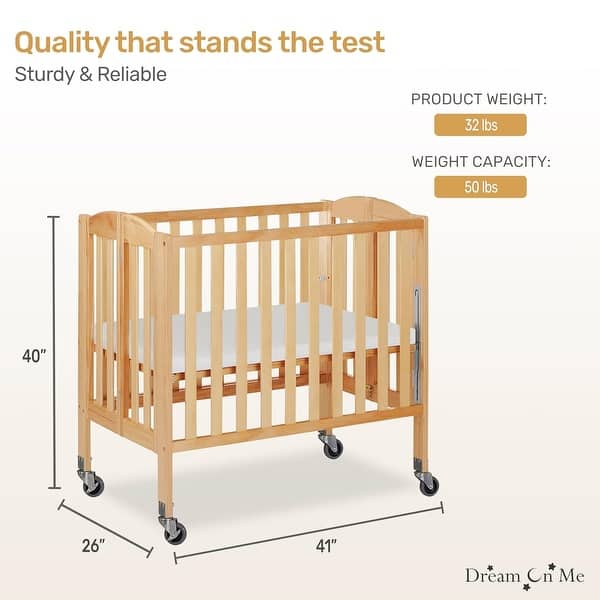 Dream On Me 3 in 1 Folding Portable Crib