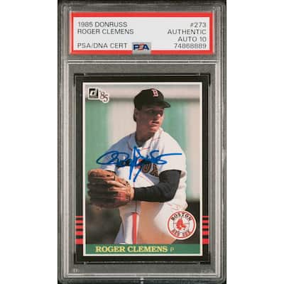 Roger Clemens 1985 Donruss Signed Baseball Rookie Card #273 Auto PSA 10 74868889 - 8'6" x 11'6"