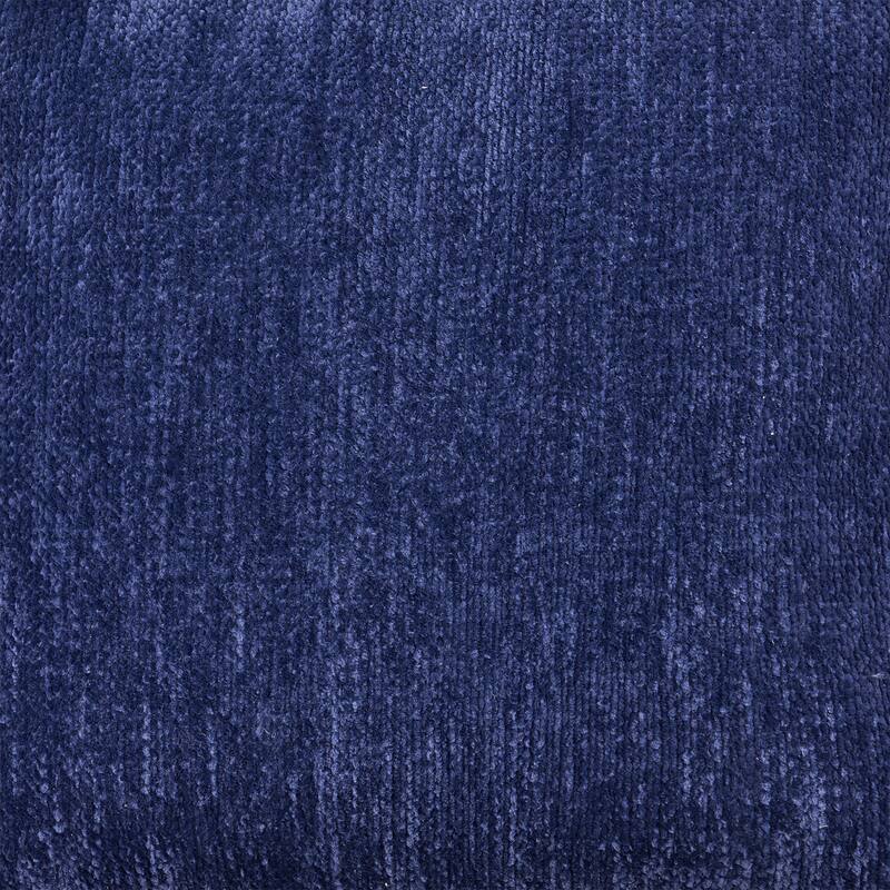 Sevita Transitional Solid Chenille Indoor Pouf