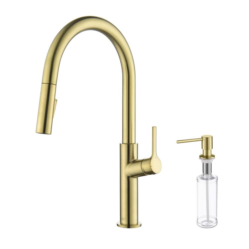 Fusion-T Single Handle Pull Down Kitchen Sink Faucet with Soap Dispenser