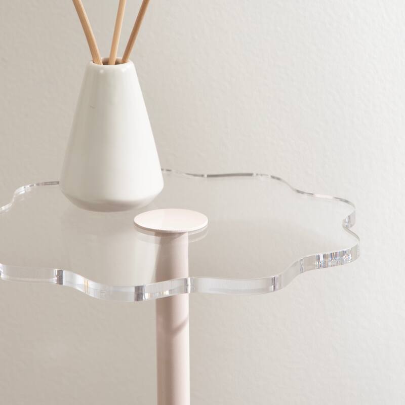 Kate and Laurel Acari Scalloped Drink Table