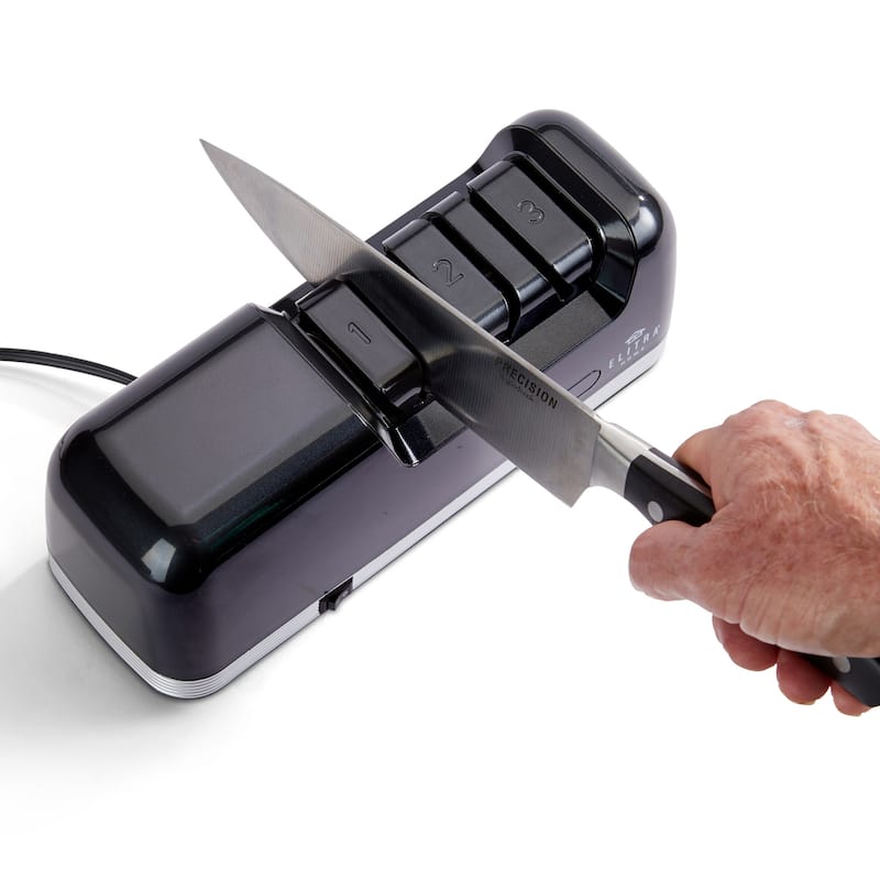 Elitra Home Professional Electric Knife Sharpener Black - 9.85"L x 3.55"W - 9.85"L x 3.55"W