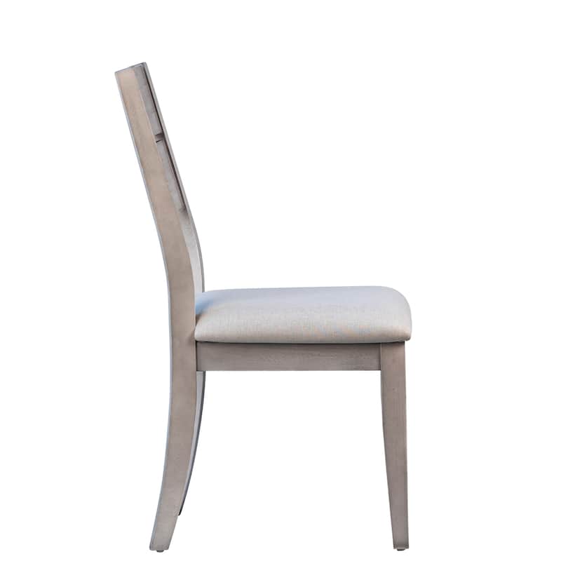 Ironwood Cotton Blend Upholstered Dining Chair, Light Grey