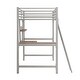 preview thumbnail 9 of 11, Industrial Modern Twin Size Loft Metal & MDF Bed with Built-in Desk and Shelf, Sturdy Construction & Safety Guaranteed, Silver