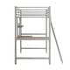 preview thumbnail 20 of 22, Twin Size Metal Loft Bed with Desk and Shelf, Black