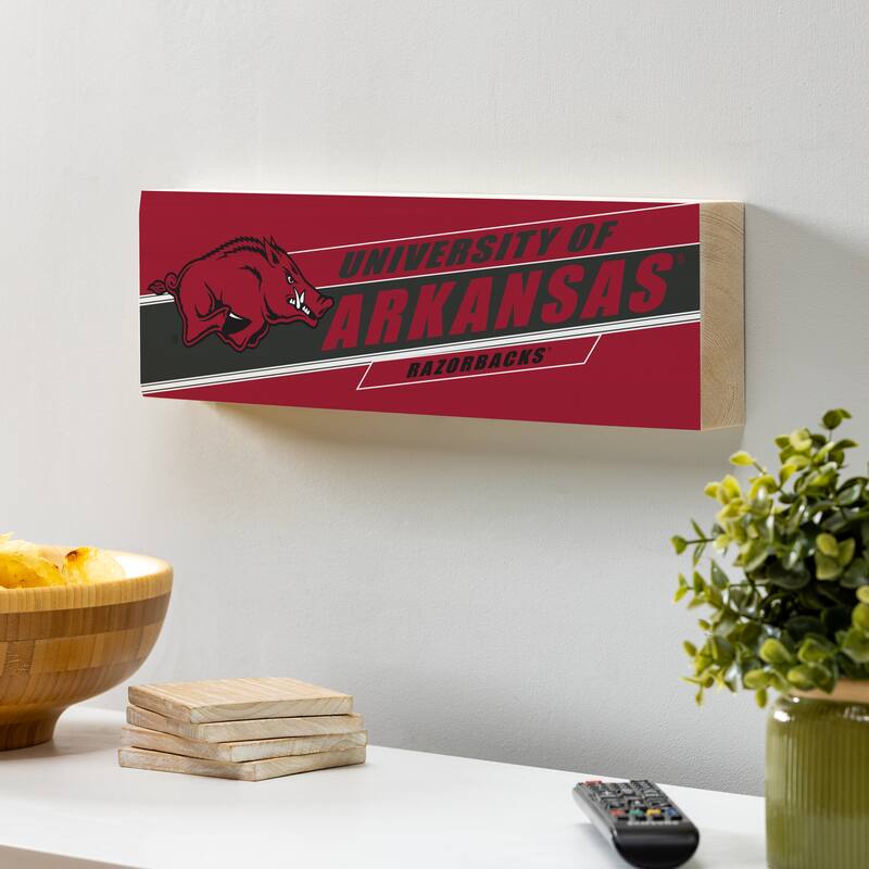 University of Arkansas Wooden Tabletop Mantel Shelf Sign