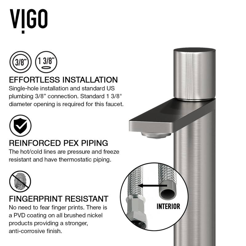 Vigo Lotus 16" Matte Stone� Vessel Bathroom Sink with 1.2 GPM Gotham