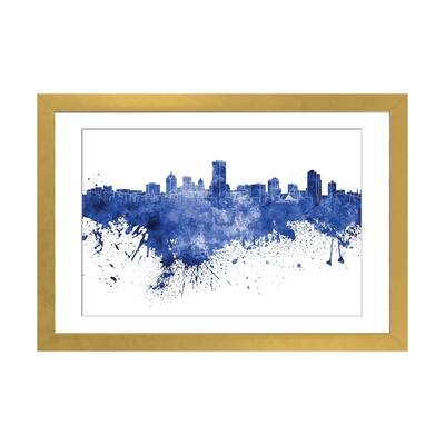 iCanvas "Milwaukee Skyline In Blue" by Paul Rommer