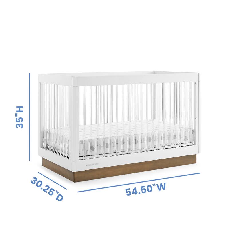 James Acrylic 4-in-1 Convertible Crib - Greenguard Gold Certified