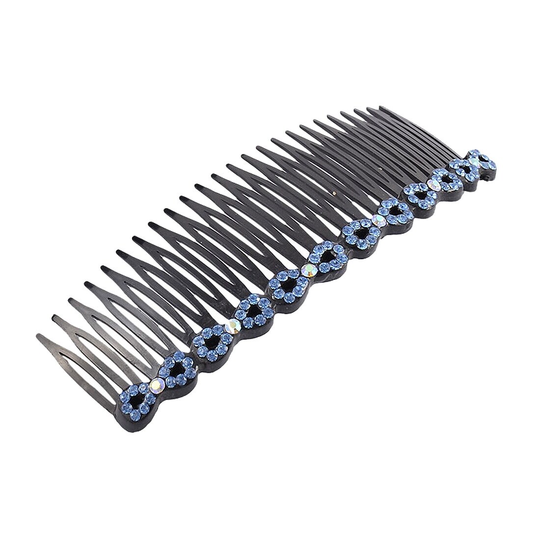 Shop Lady Plastic Bow Rhinestone Decoration 24 Teeth Hair Clip Comb Pink 5 Pcs Overstock 18436590