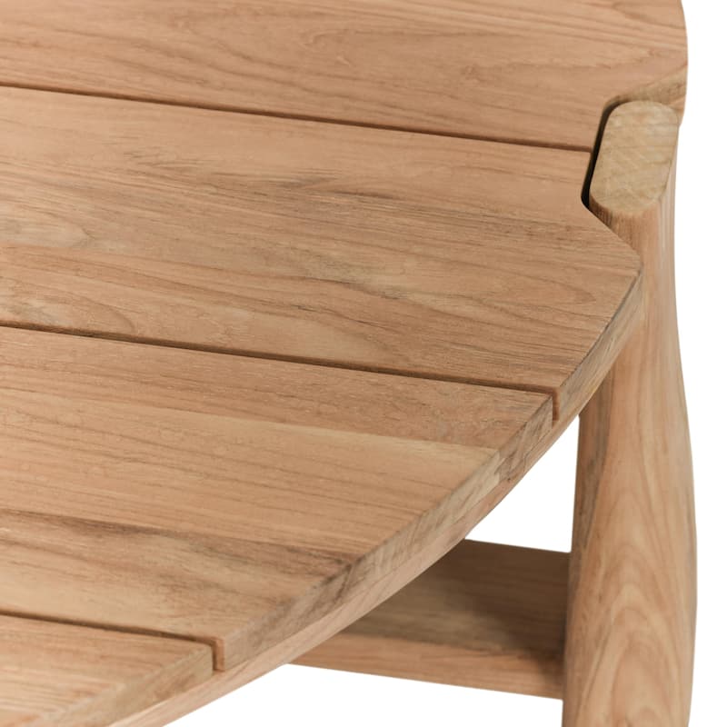 Classic Home Aston 48" Round Teak Wood Outdoor Coffee Table