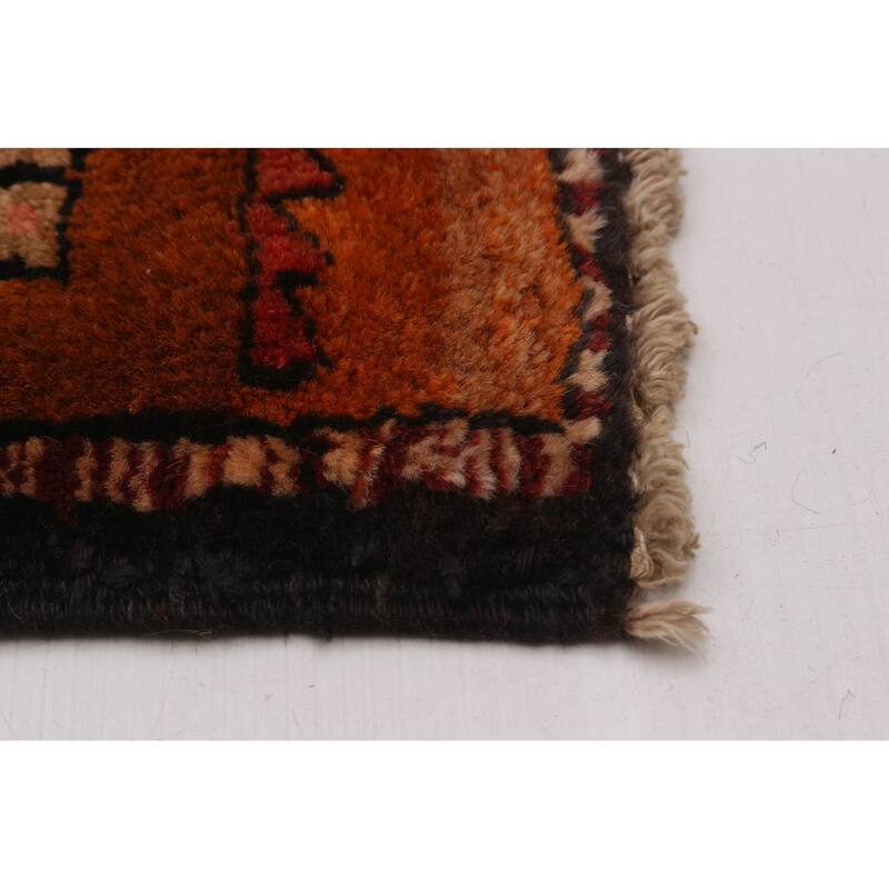 ECARPETGALLERY Hand-knotted Konya Anatolian Black, Orange Wool Rug - 3'8 x 9'11