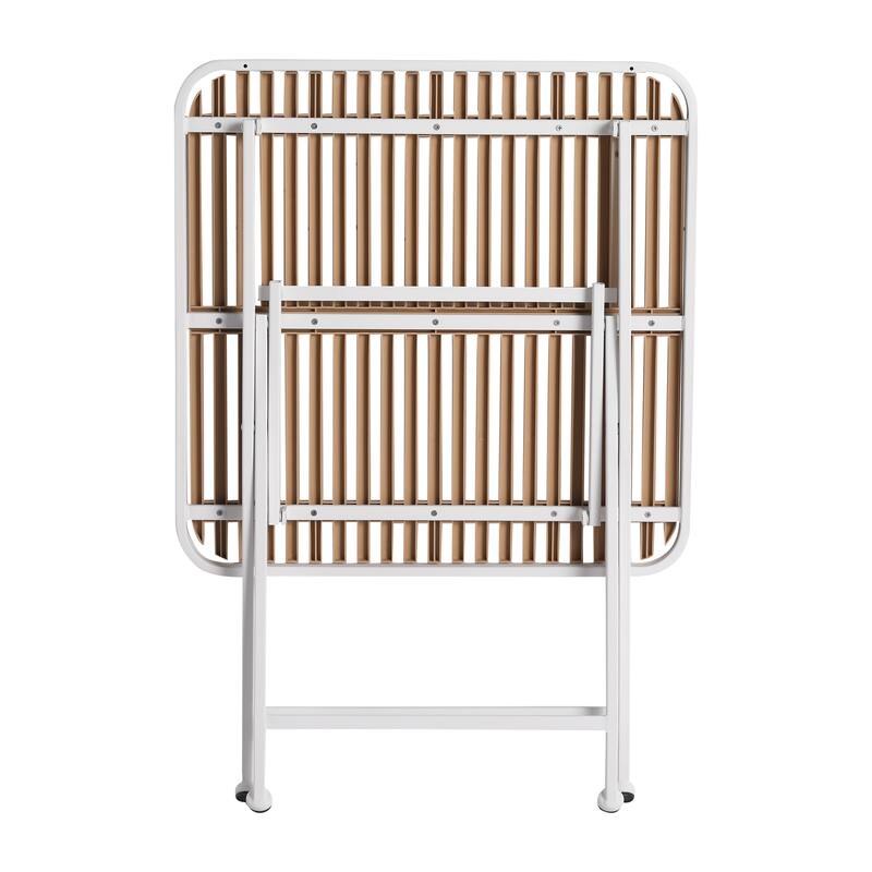 Modern folding square table - indoor and outdoor multi-functional table - polypropylene tabletop with metal legs