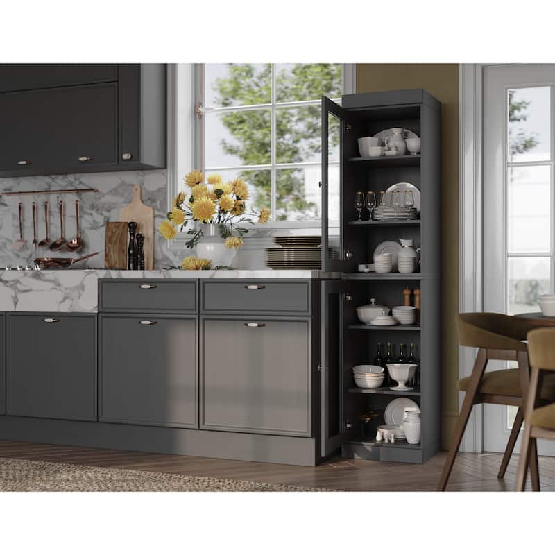 100% Solid Wood 16.5" Kitchen Pantry Cabinet with Doors by Palace Imports