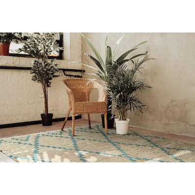 Natural Jute Black Hand-Made Indoor Area Rug