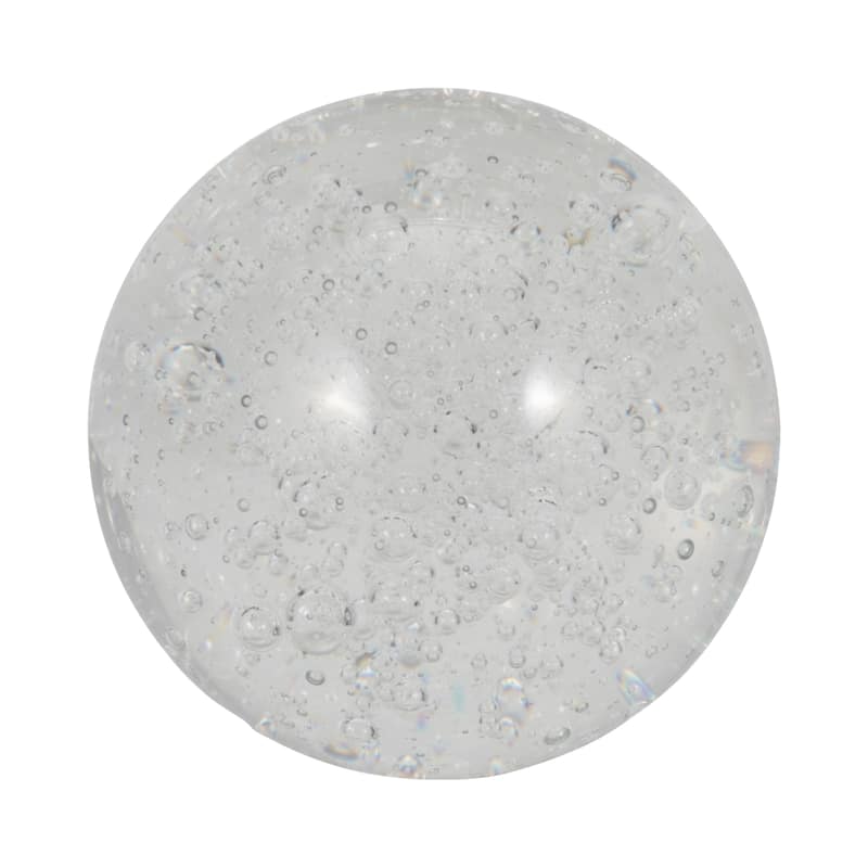 Sagebrook Home Clear Crystal Ball - Elegant Decorative Object For Home Display - Bubbled Clear/frost - 4" x 4" x 4"